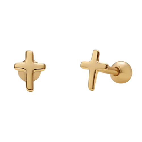 Made by Mary Cross Stud Earrings