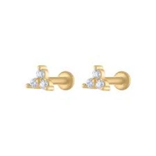 Maison Miru Mini Crystal Trinity Nap Earrings
