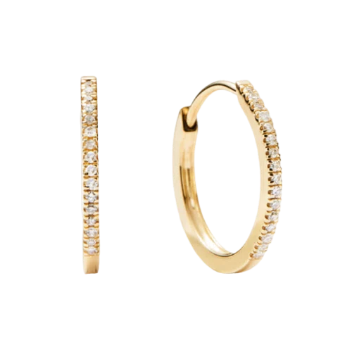 Mejuri Pave Diamond Small Hoops