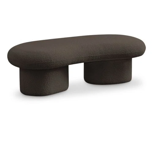 Meridian Furniture Luka Boucle Fabric Bench