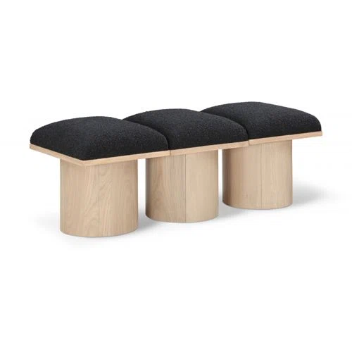 Meridian Furniture Pavilion Boucle Fabric Modular Bench
