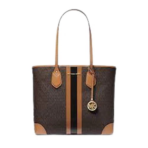 Michael Kors Eva Large Logo Stripe Tote Bag