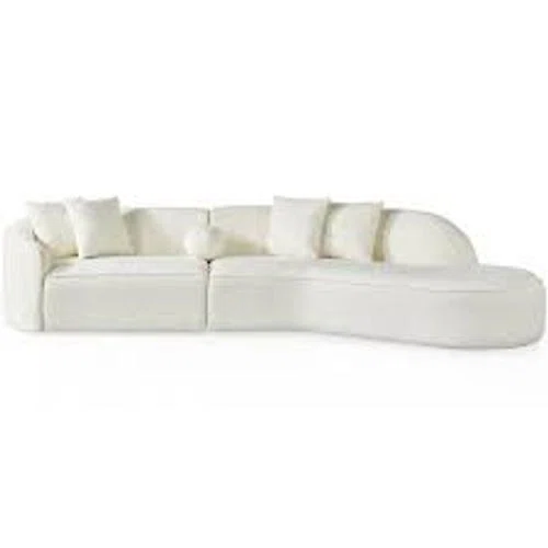 MidInMod Galleria Japandi Style Curvy Boucle Sectional Sofa