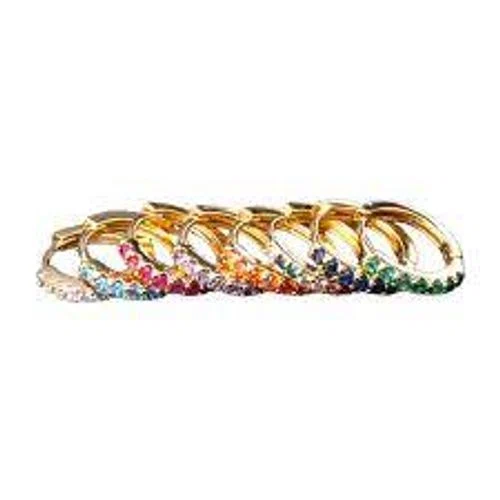 Mint & Lily Gemstone Huggie Hoop Sleeper Earrings