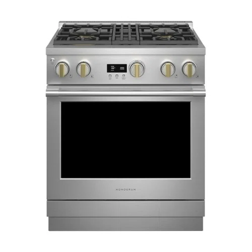 Monogram 5.3 Cu. Ft. Freestanding Dual Fuel Convection Range with Self-Clean, Built-In Wi-Fi, and 4 Burners