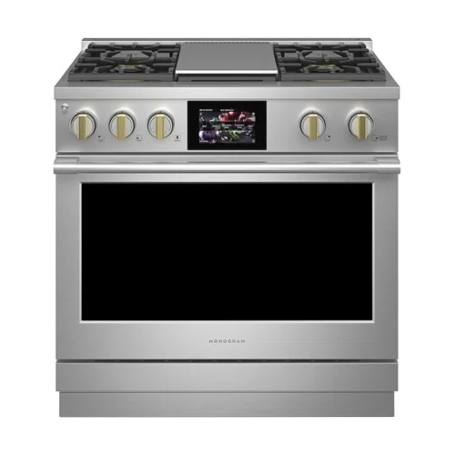 Monogram 5.7 Cu. Ft. Freestanding Dual Fuel Convection Range with Self-Clean and 4 Burners