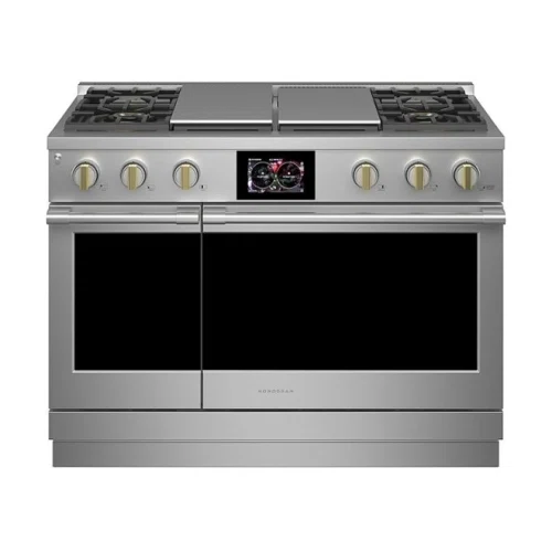Monogram 8.25 Cu. Ft. Freestanding Double Oven Dual Fuel Convection Range with Self-Clean, Built-In Wi-Fi, and 4 Burners