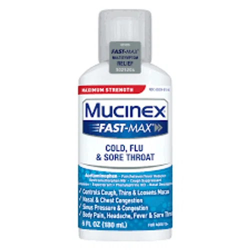 Mucinex Maximum Strength Fast-Max Cold, Flu & Sore Throat