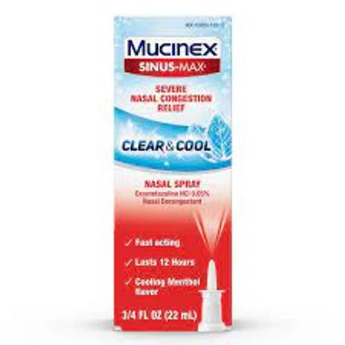 Mucinex Sinus-Max Severe Nasal Congestion Relief Clear & Cool