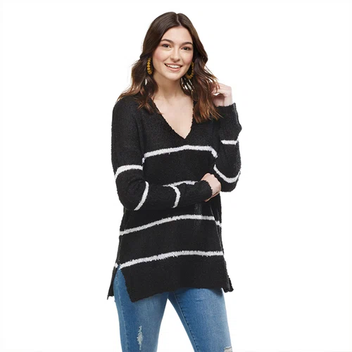 Mud Pie Boucle Stripe Sweater