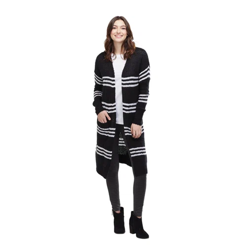 Mud Pie Boucle Striped Cardigan Sweater