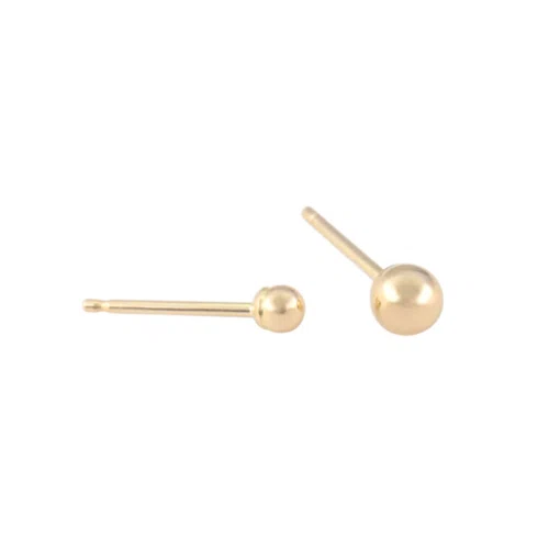 Musemond Ball Stud Earring- 14K Gold