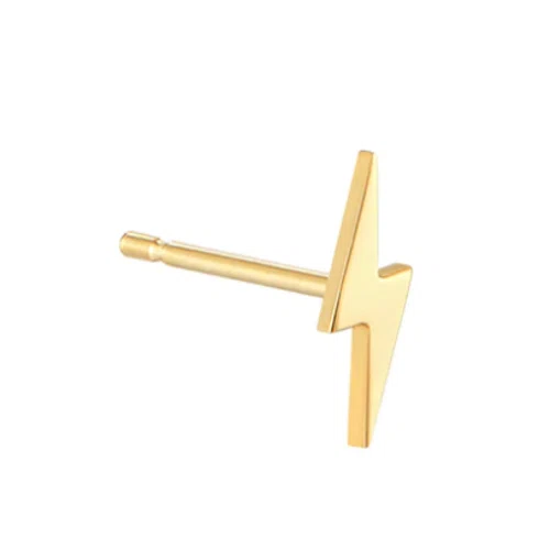 Musemond Lightning Bolt Stud Earring- 14K Gold