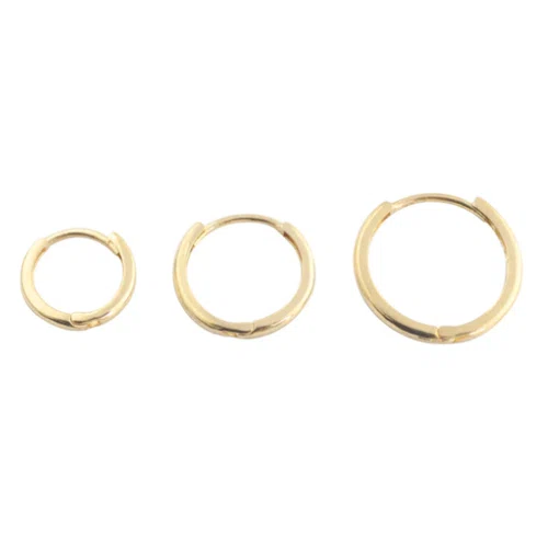 Musemond Slim Sleeper Hoop Earring- 14K Gold