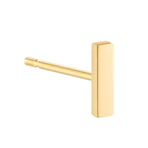 Musemond Small Bar Stud Earring- 14K Gold