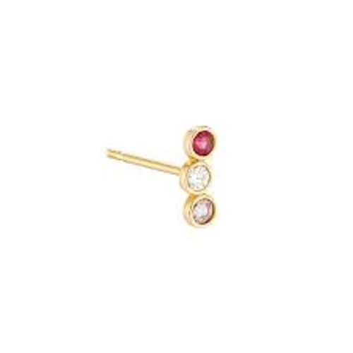 Musemond Triple Bezel Stud- 10K Gold