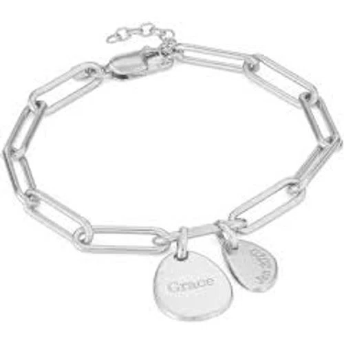 MYKA Hazel Personalized Paperclip Chain Link Bracelet