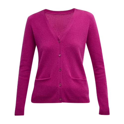 Neiman Marcus Cashmere Basic Button-Front Cardigan