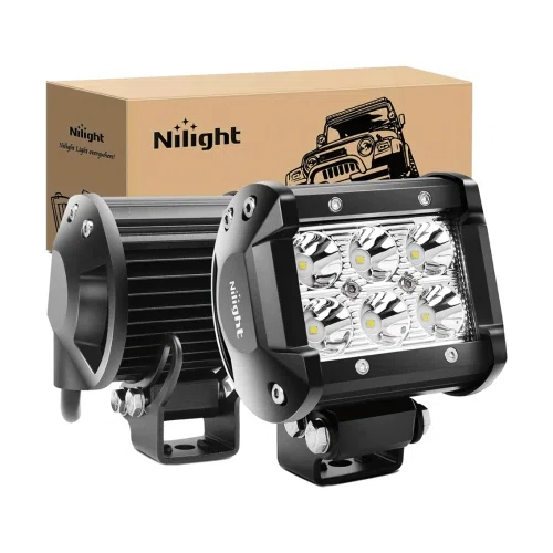 Nilight 60001S-B 2PCS 4 Inch 18W 1260lm Spot Driving Fog Light 