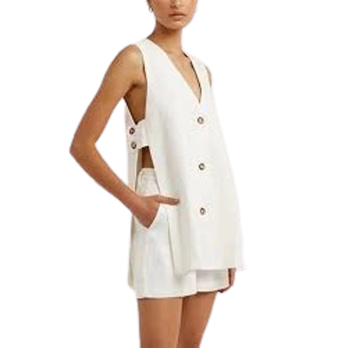 NTG Fad V-neck Side Slit Vest Shorts Suit