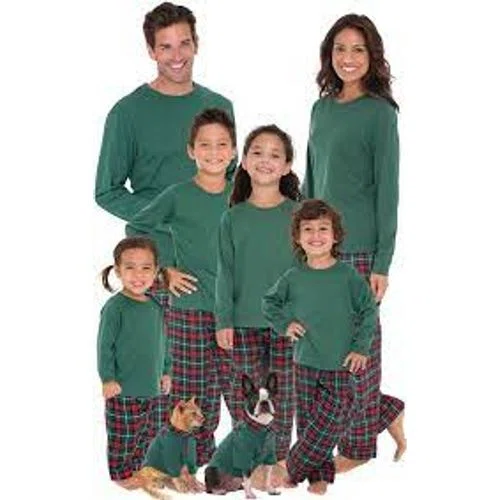 Pajamagram Red & Green Plaid Cotton Flannel Christmas Matching Family Pajamas