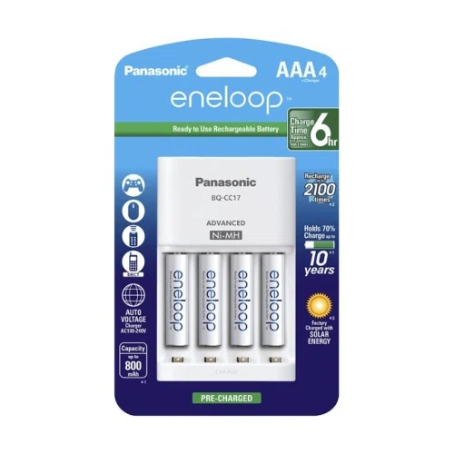 Panasonic eneloop Rechargeable Batteries AAA 4-Pack