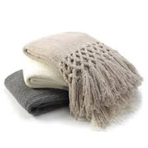 Paynes Gray Sefte Maya Boucle Throw Blanket