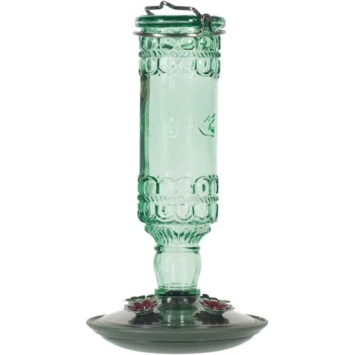 Perky-Pet Antique Glass Bottle Hummingbird Feeder 