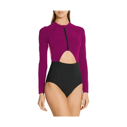 Pink Queen Cut Out Rashguard Swimwear