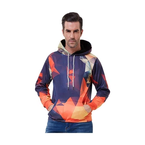 PJ Men Stylish 3D Digital Print Pullover Hoodies