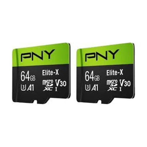 PNY 64GB Elite-X Class 10 U3 V30 microSDXC Flash Memory Card 2-Pack