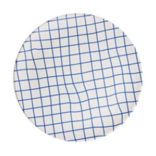 POKETO Bamboo Dinner Plates in Grid Set