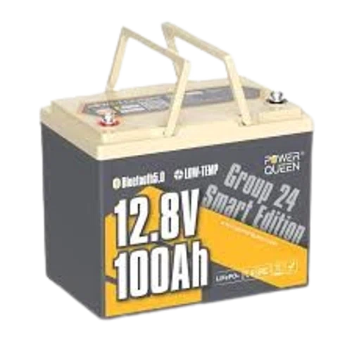 Power Queen 12V 100Ah Group 24 Smart Deep Cycle Lithium Battery