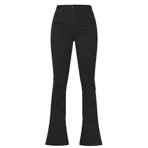 PrettyLittleThing Black 5 Pocket Stretch Flared Jeans