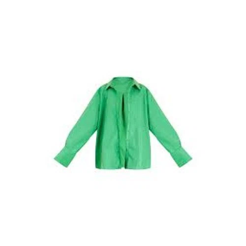 PrettyLittleThing Green Oversized Cuff Shirt