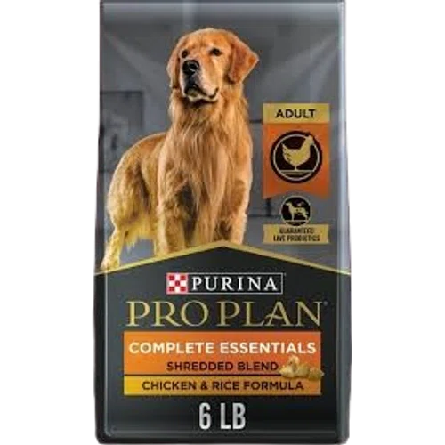 Purina Pro Plan Adult Complete Essentials Shredded Blend Chicken & Rice Dry Dog Food