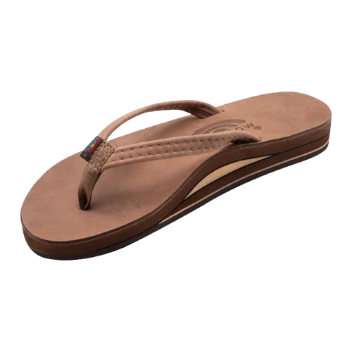 Rainbow Sandals Luxury Leather Double Layer Arch