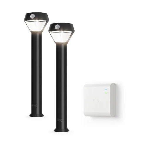 Ring Smart Lighting 2-Pack Solar Pathlight + Bridge