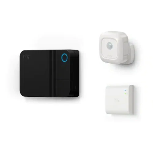 Ring Smart Lighting Outdoor Transformer Black with Smart Lighting Bridge White and Smart Lighting Motion Sensor