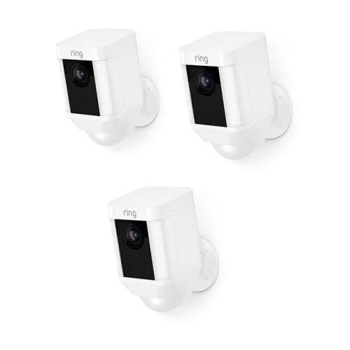 Ring Spotlight Cam Battery Wireless Outdoor Bullet Surveillance Camera (3-pack)