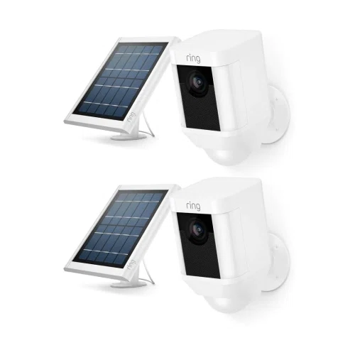 Ring Spotlight Cam Solar Outdoor Security Wireless Standard Surveillance Camera (2-pack)
