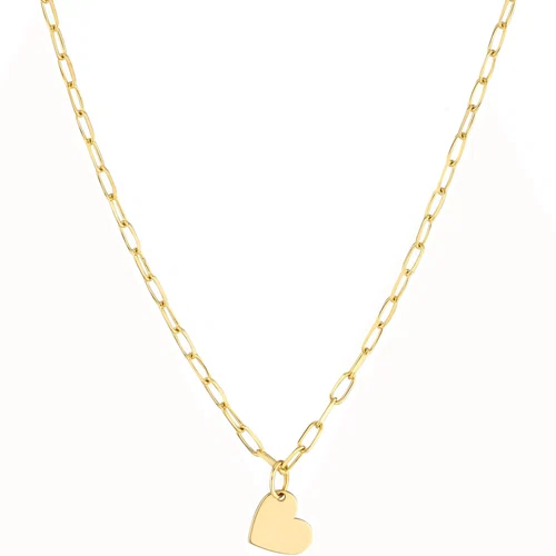 Ritani Dangle Heart Paper Clip Necklace