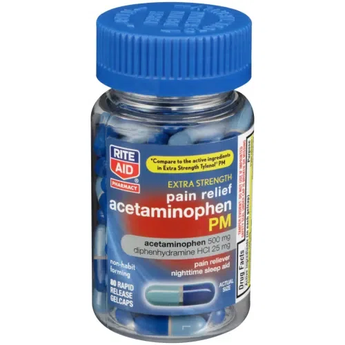 Rite Aid Extra Strength PM Pain Relief Gelcaps