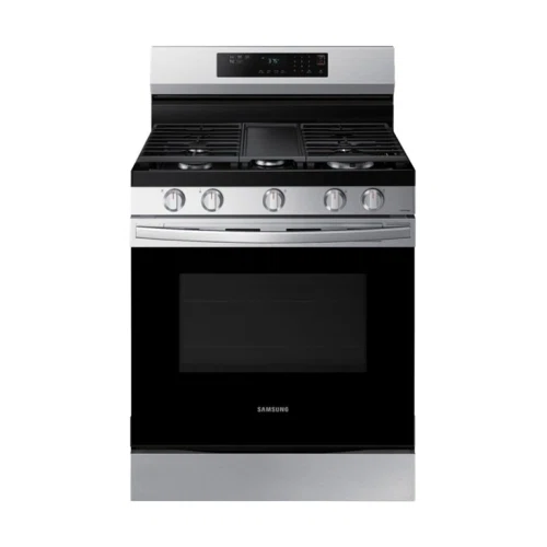 Samsung 6.0 cu. ft. Freestanding Gas Range with 18K BTU Dual Power Burner, WiFi & Self Clean