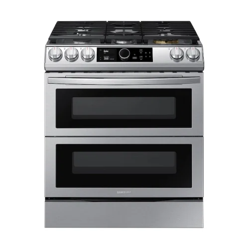 Samsung 6.3 cu. ft. Flex Duo Front Control Slide-in Dual Fuel Range