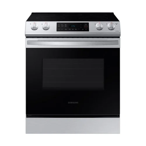 Samsung 6.3 cu. ft. Front Control Slide-In Electric Range with Wi-Fi, Fingerprint Resistant