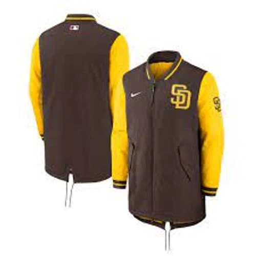 San Diego Padres Men's Nike Brown City Connect Dugout Full-Zip Jacket
