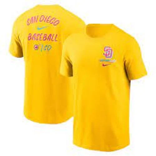 San Diego Padres Men's Nike Gold City Connect 2-Hit T-Shirt
