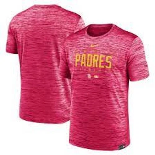 San Diego Padres Men's Nike Pink City Connect Velocity Practice Performance T-Shirt