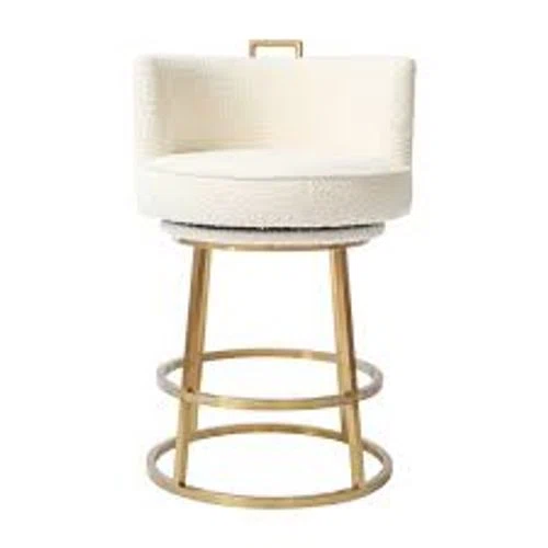Scout Design Studio Rosita Swivel Boucle Counter Stool
